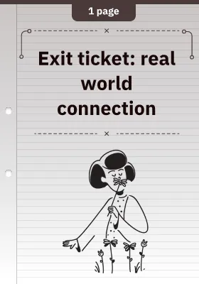 Exit Ticket: Real World Connection