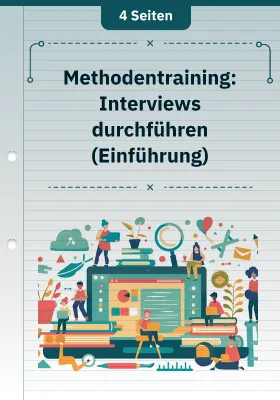 Methodentraining: Interviews durchführen (Einführung)