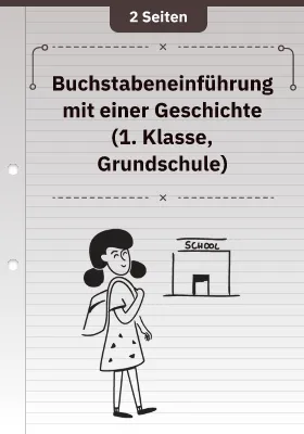 Buchstabeneinführung mit einer Geschichte (1. Klasse, Grundschule)