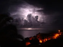 Gewitter über dem Meer, Garajau, Madeira