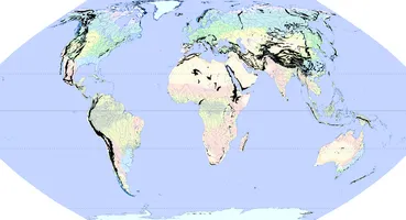 Lage der Hochgebirge (Hintergrund: Ökozonen)