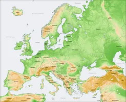 Topographie Europas