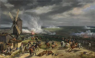 Die Kanonade von Valmy. Gemälde aus dem Jahr 1835 von Jean-Baptiste Mauzaisse.