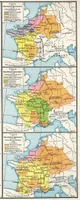 Die Reichsteilungen nach dem Tode Chlodwigs I. (511), Chlothars I. (561) und dem Vertrag von Andelot (587)