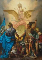 Anton von Werner: Victoria – Die Vereinigung von Nord- und Süddeutschland 1871, Allegorische Darstellung der Vereinigung der süddeutschen Staaten mit dem Norddeutschen Bund (Saarbrücker Rathauszyklus, 1880), Historisches Museum Saar