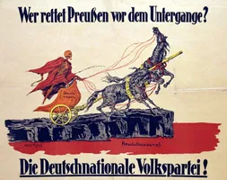  "Wer rettet Preußen vor dem Untergange?" - Gustav Adolf van Hees -  Wahlplakat der DNVP im Wahlkampf 1919