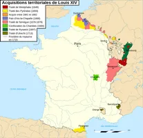 Französische Gebietszuwächse unter Ludwig XIV.