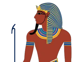 Pharao mit Nemes-Kopftuch, Kinnbart, Pektoral und Was-Zepter - Jeff Dahl - 2016 - Wikimedia Commons