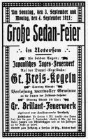 Historische Zeitungsannonce aus dem Jahr 1911