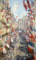 Claude Monet, Rue Montorgueil - Nationalfeiertag Frankreich 1878.