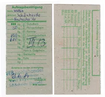 Kohlebestellungen für den Winter. Die erzgebirgischen Winter können sehr ungemütlich sein und so war es wichtig, sich schon am Anfang des Jahres um die Bestellung der Kohlen für den nächsten Winter zu kümmern. In der Planwirtschaft der DDR gab es auch für diese Angelegenheit Bestimmungen, Formulare und Rationen.