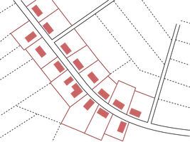 Beispiel eines Straßendorfes