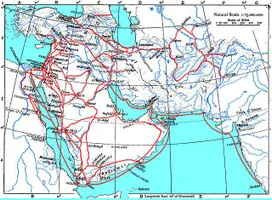 Handelsrouten im Nahen Osten