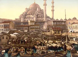 Neue Moschee (Yeni Cami) und der Basar von Eminönü, Istanbul, ca. 1895