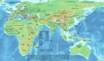 Eurasien vor Beginn der mongolischen Eroberungen, um 1200