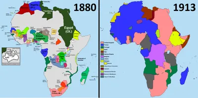 Änderungen der politischen Landkarte Afrikas von 1880 bis 1913