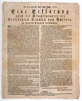Druck in deutscher Sprache aus dem Jahr 1776