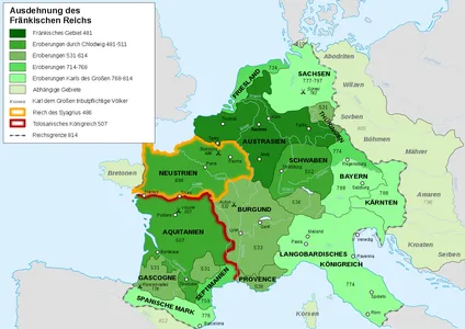 Die Expansion des Frankenreichs von 481 bis 814