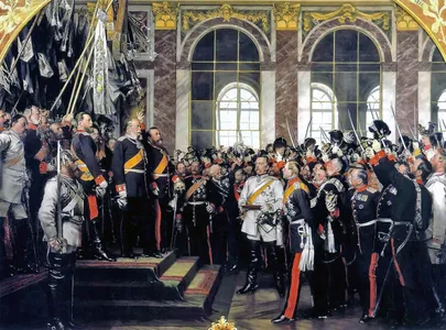 Die Proklamierung des deutschen Kaiserreiches (18. Januar 1871), Ölgemälde von Anton von Werner, 1885
