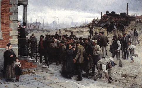 Robert Koehler: Der Streik, Gemälde von 1886