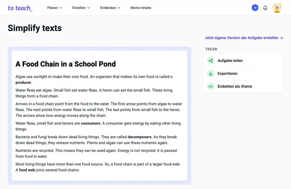 Turn a PDF into a clear classroom reading with AI