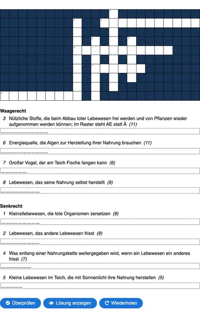 Kreuzworträtsel für den Unterricht erstellen: vom Text zur passenden Übung