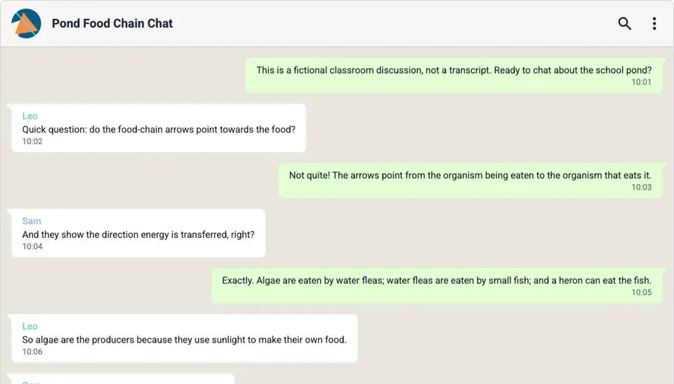 Turn a PDF reading into a classroom chat pupils can check against the source